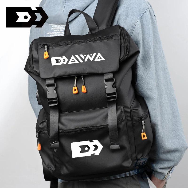 DAW 남성용 야외 낚시 배낭, 통기성 방수 하이킹 가방, 레저 컴퓨터 가방, 여행 낚시 배낭